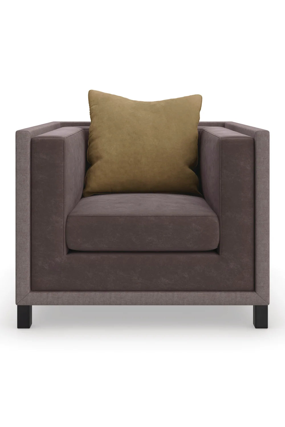 Luxury Brown Linen Lounge Chair Modern Italian Style for Villa
