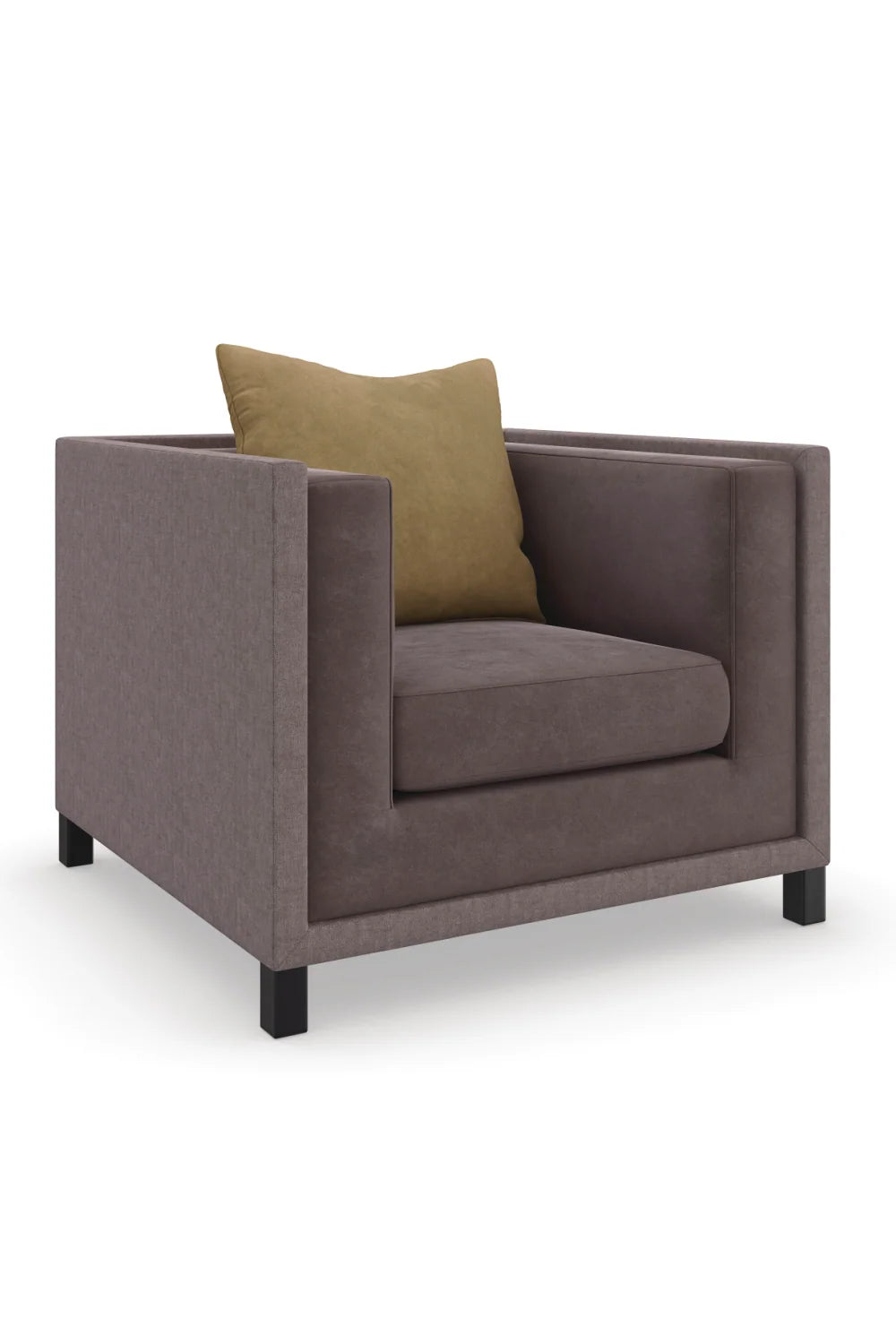 Luxury Brown Linen Lounge Chair Modern Italian Style for Villa