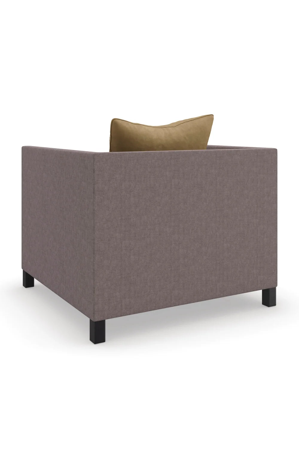Luxury Brown Linen Lounge Chair Modern Italian Style for Villa