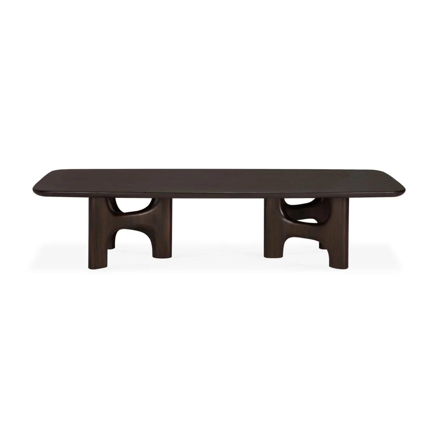 Luxury Brown Mahogany Coffee Table Modern Italian Style for Villa