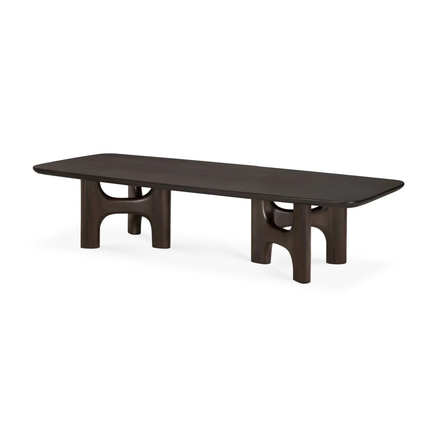 Luxury Brown Mahogany Coffee Table Modern Italian Style for Villa