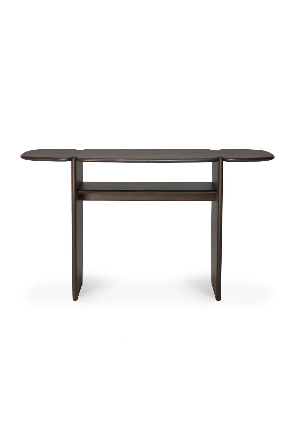 Luxury Brown Mahogany Console Table Modern Italian Style for Villa