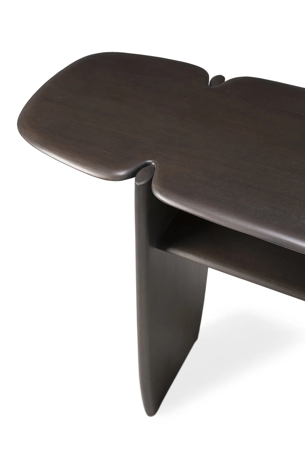 Luxury Brown Mahogany Console Table Modern Italian Style for Villa