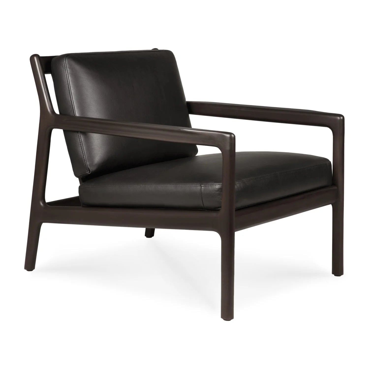 Luxury Brown Mahogany Lounge Chair Modern Italian Style for Villa
