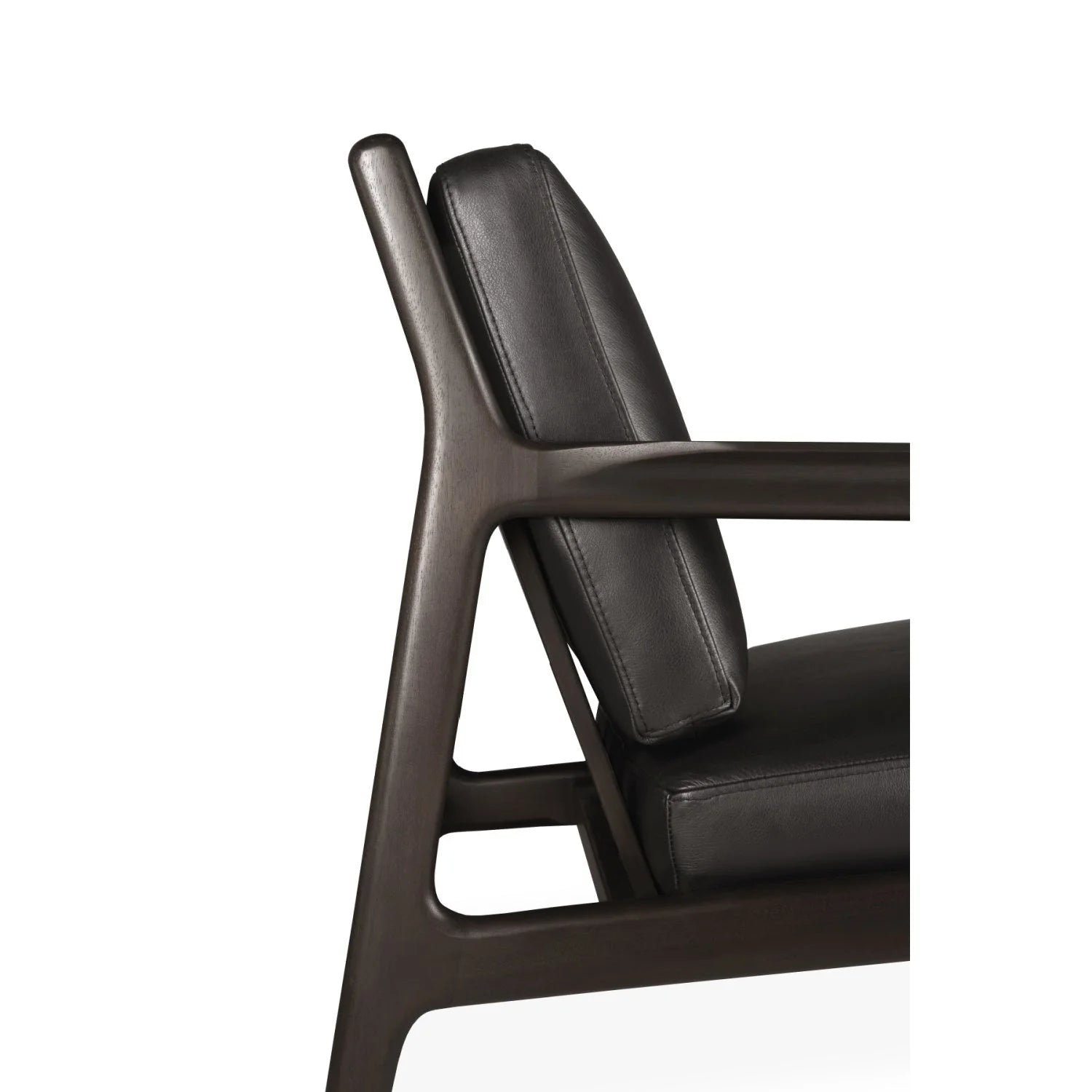 Luxury Brown Mahogany Lounge Chair Modern Italian Style for Villa
