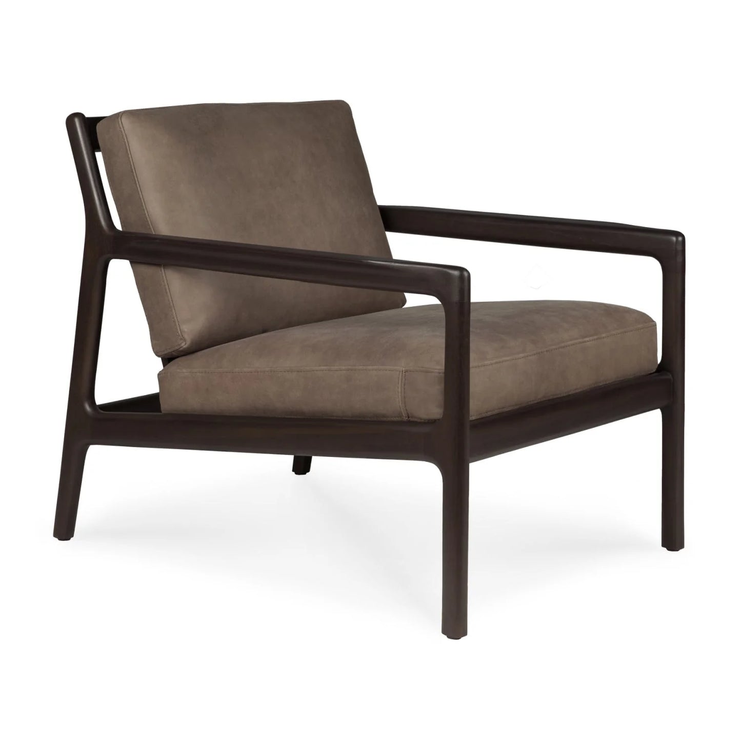 Luxury Brown Mahogany Lounge Chair Modern Italian Style for Villa