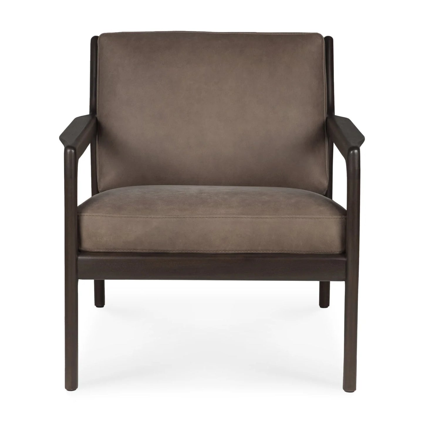Luxury Brown Mahogany Lounge Chair Modern Italian Style for Villa
