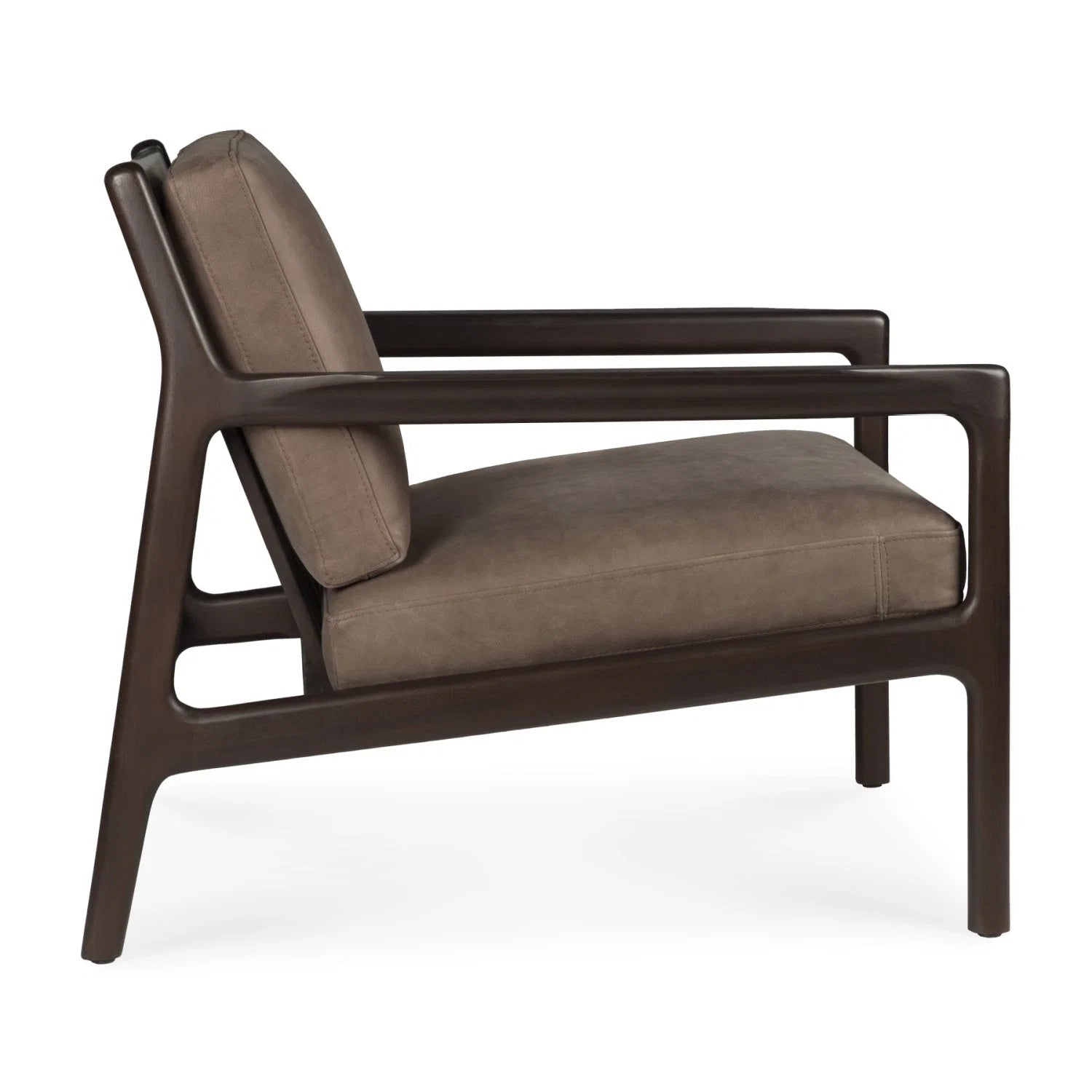 Luxury Brown Mahogany Lounge Chair Modern Italian Style for Villa