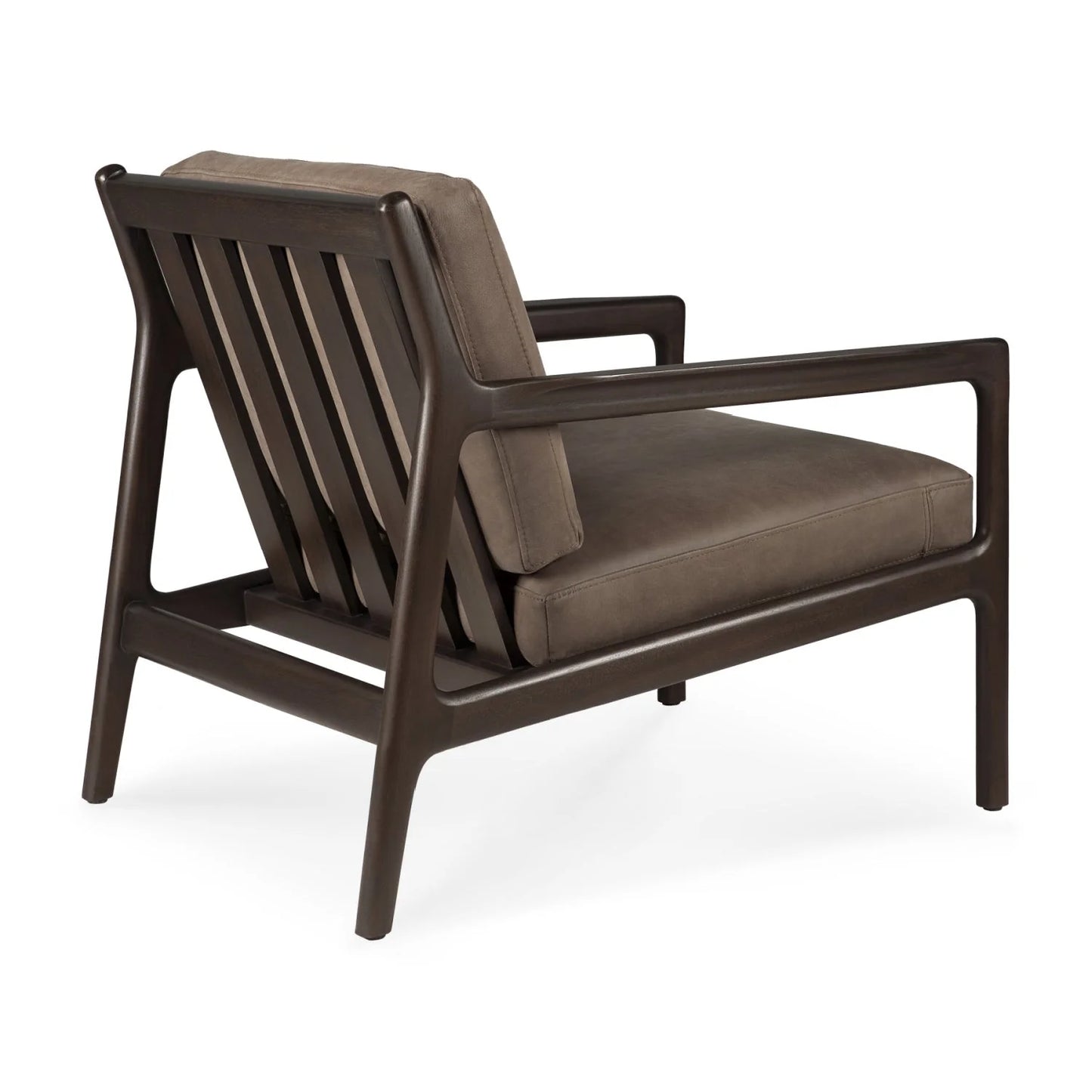 Luxury Brown Mahogany Lounge Chair Modern Italian Style for Villa