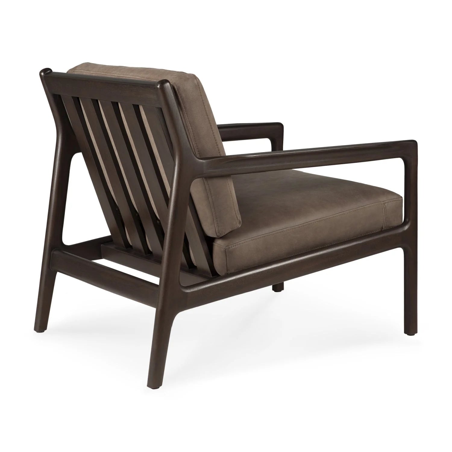 Luxury Brown Mahogany Lounge Chair Modern Italian Style for Villa