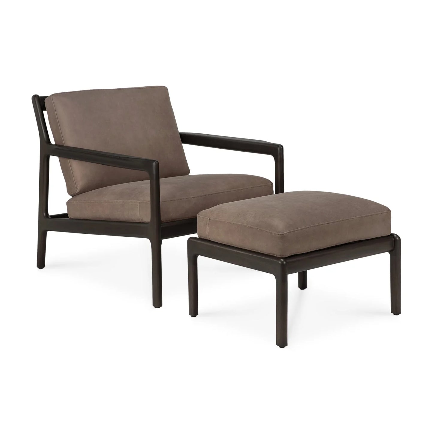 Luxury Brown Mahogany Lounge Chair Modern Italian Style for Villa