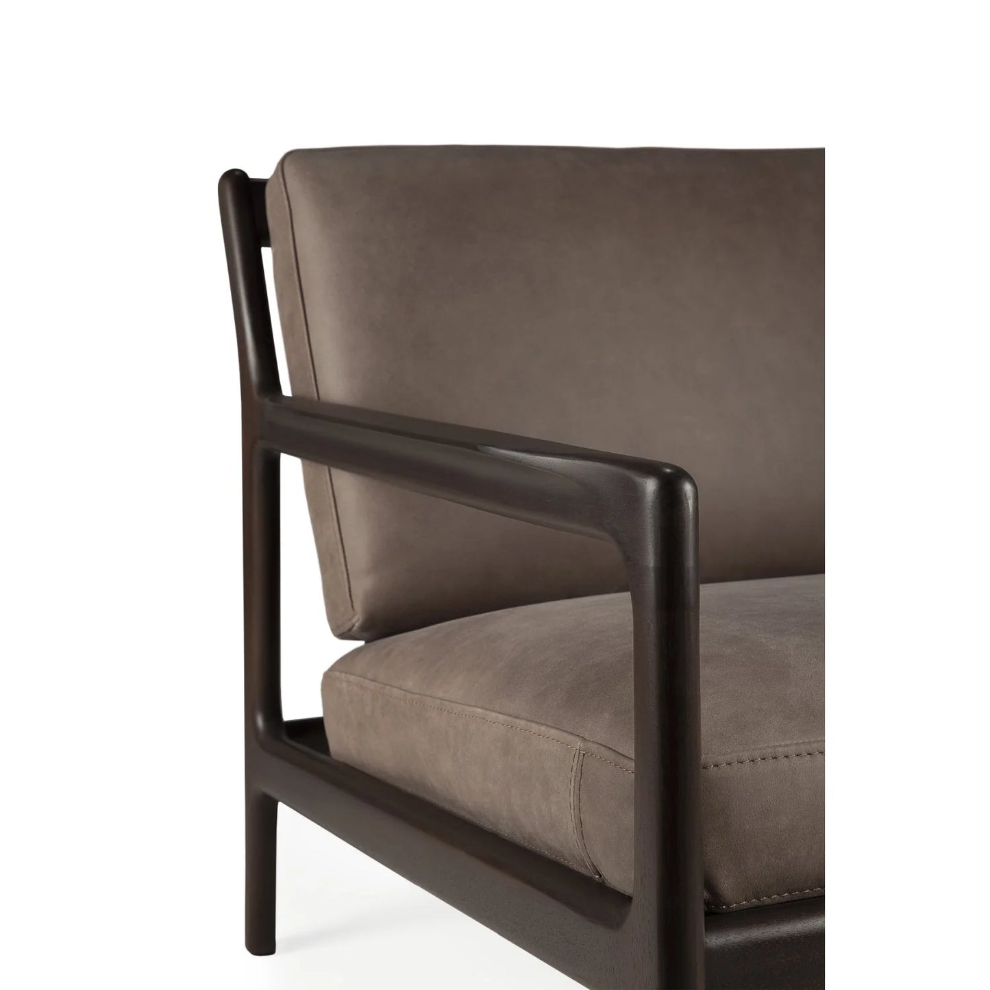 Luxury Brown Mahogany Lounge Chair Modern Italian Style for Villa