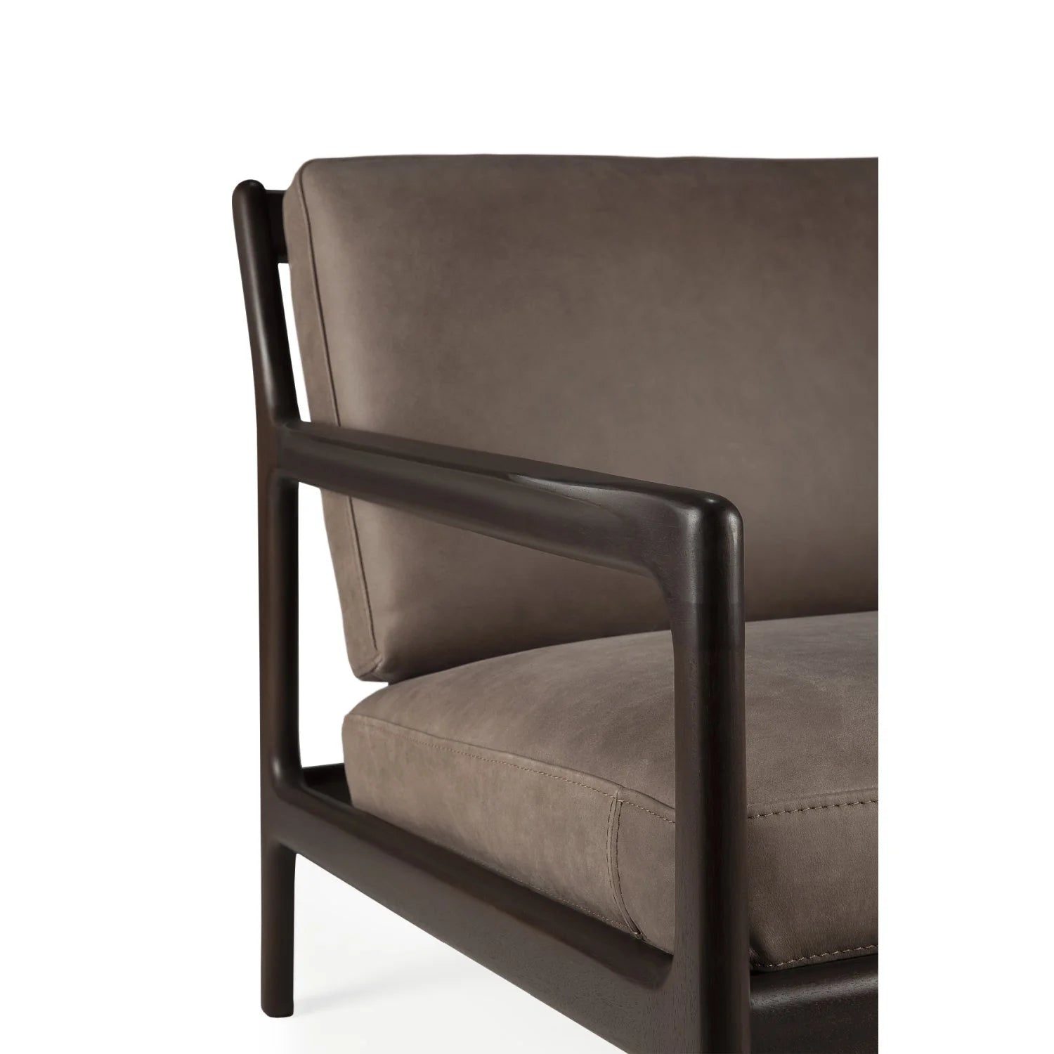 Luxury Brown Mahogany Lounge Chair Modern Italian Style for Villa