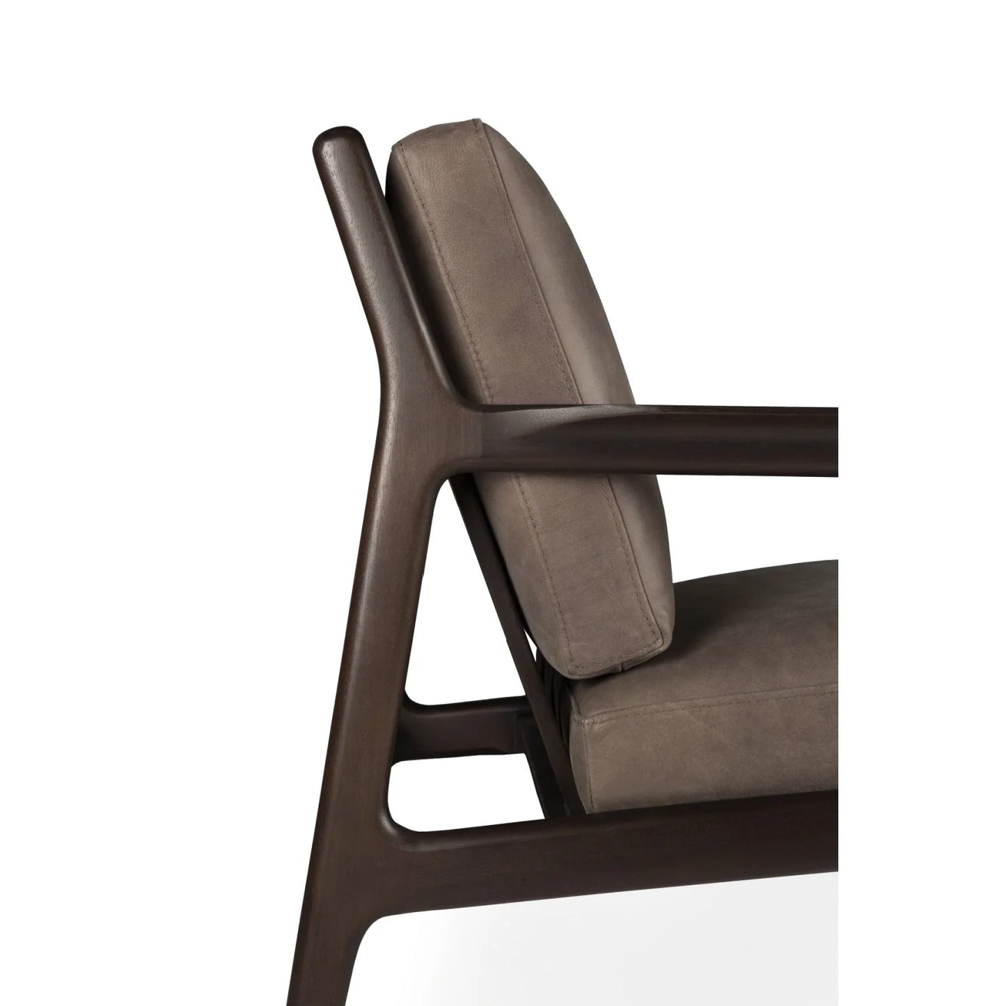 Luxury Brown Mahogany Lounge Chair Modern Italian Style for Villa