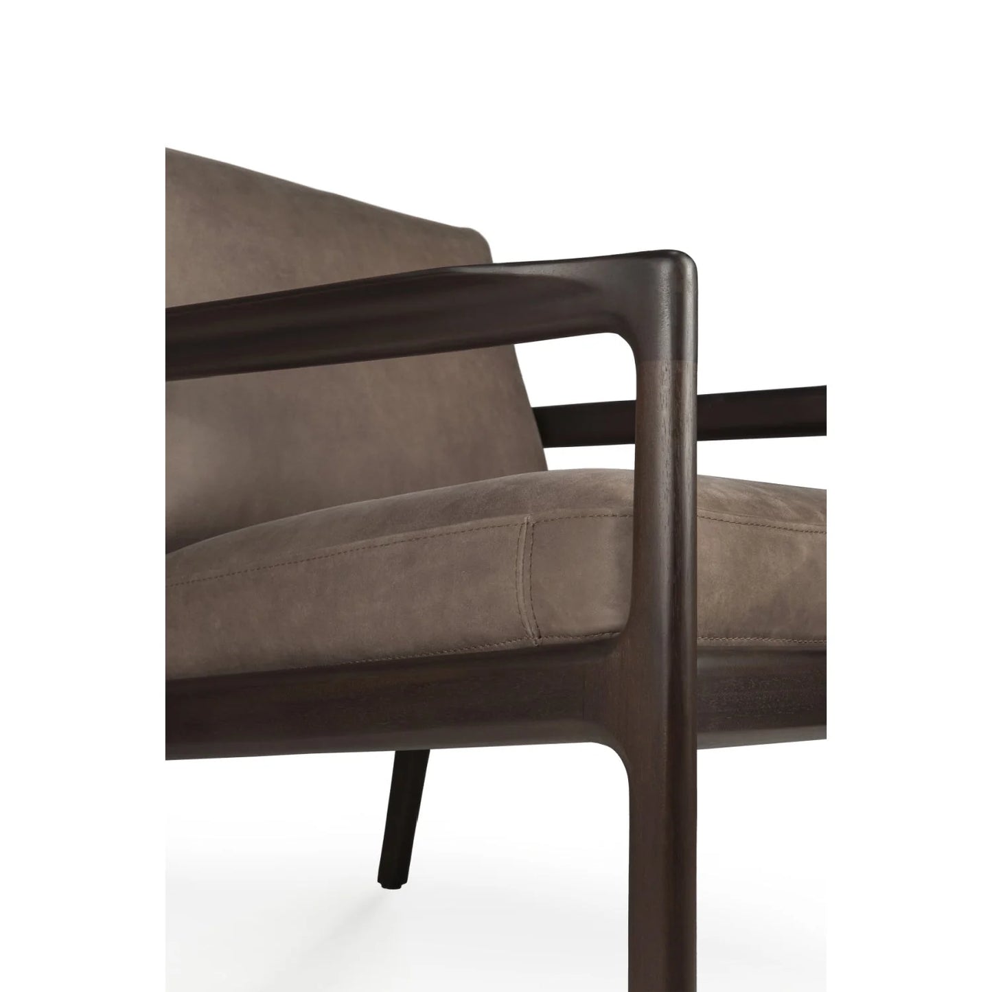 Luxury Brown Mahogany Lounge Chair Modern Italian Style for Villa