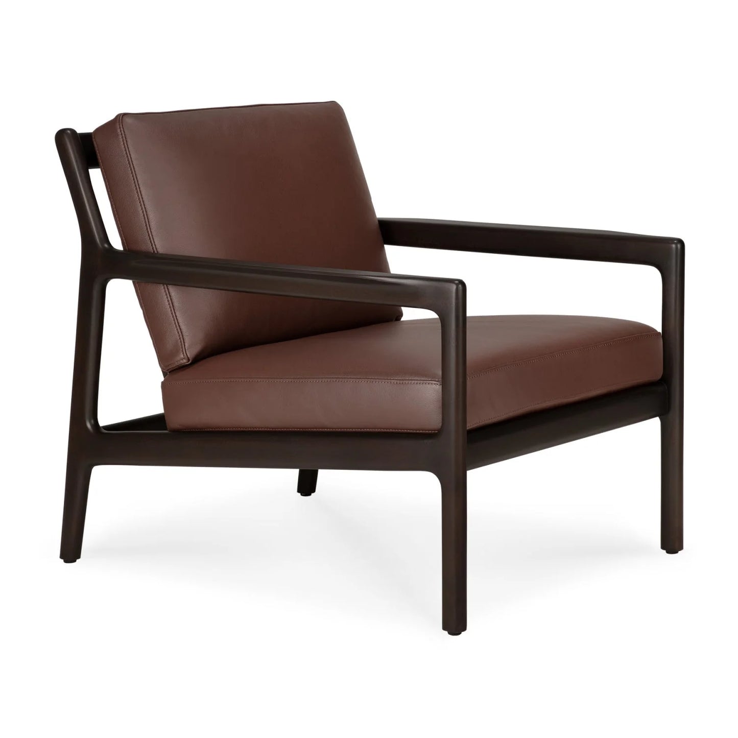 Luxury Brown Mahogany Lounge Chair Modern Italian Style for Villa