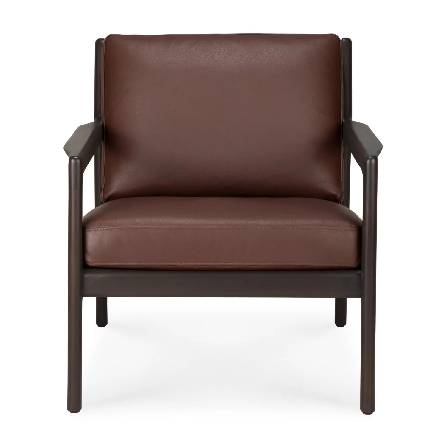 Luxury Brown Mahogany Lounge Chair Modern Italian Style for Villa