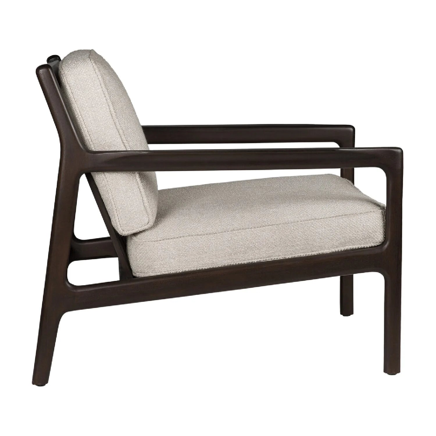 Luxury Brown Mahogany Lounge Chair Modern Italian Style for Villa