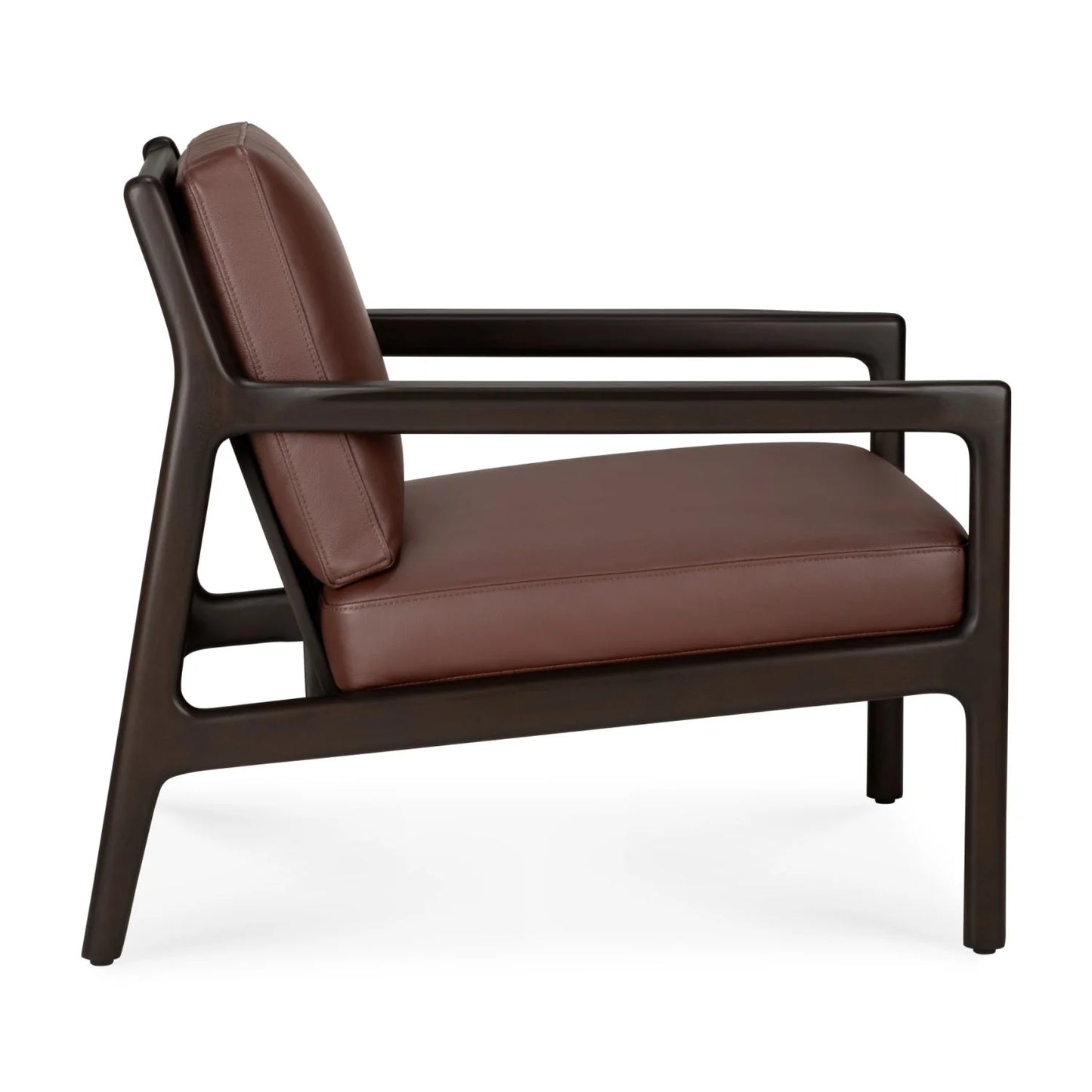 Luxury Brown Mahogany Lounge Chair Modern Italian Style for Villa