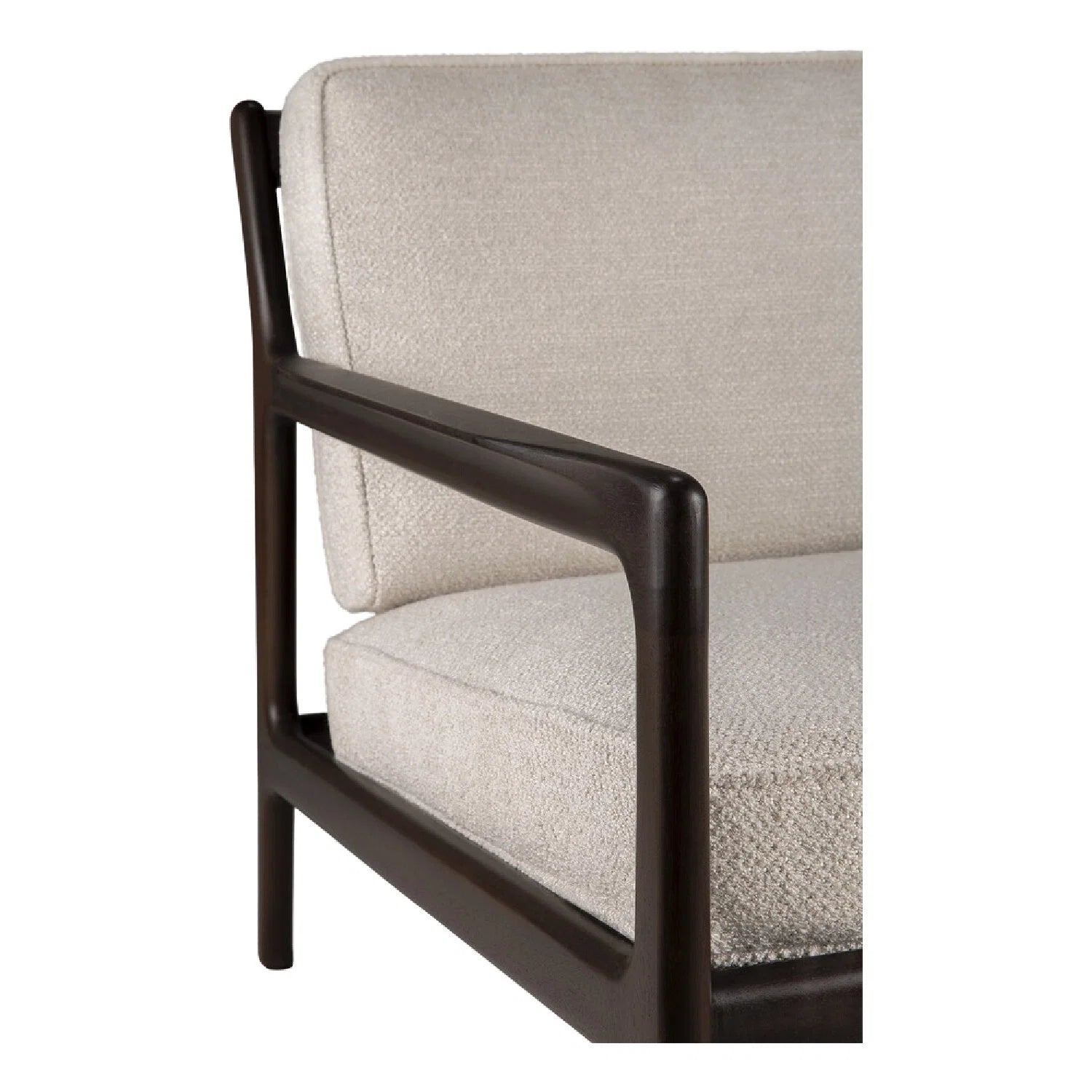 Luxury Brown Mahogany Lounge Chair Modern Italian Style for Villa