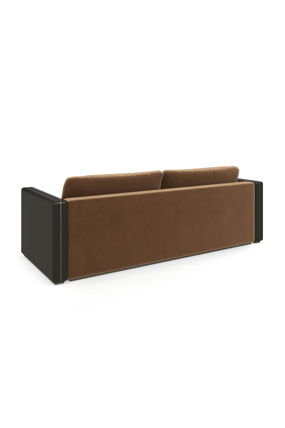 Luxury Brown Mohair Four Seater Sofa Modern Italian Style for Villa