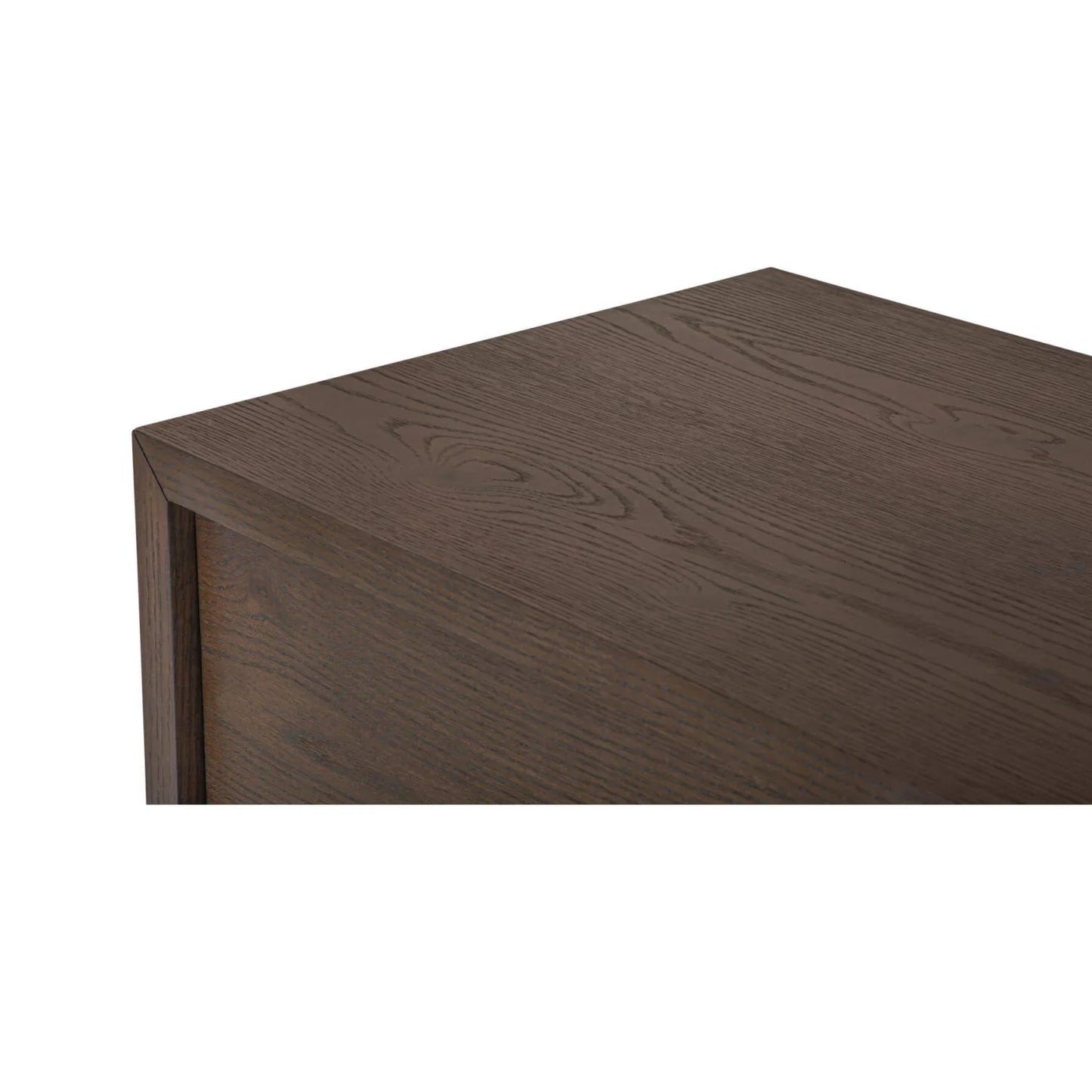 Luxury Brown Oak 4-Door Sideboard European Style for Villa