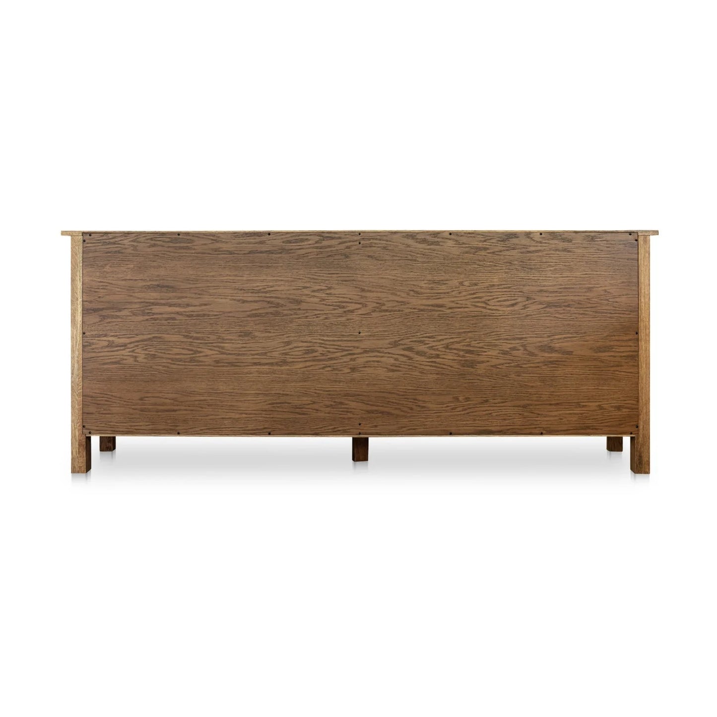 Luxury Brown Oak 4-Door Sideboard European Style for Villa