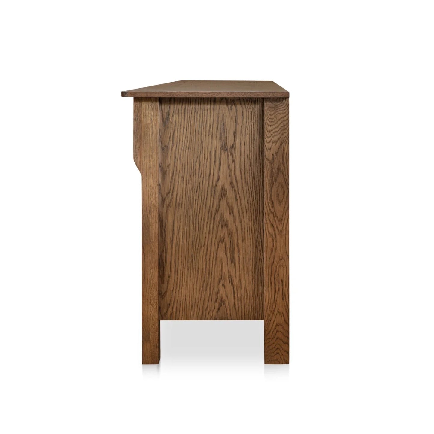 Luxury Brown Oak 4-Door Sideboard European Style for Villa
