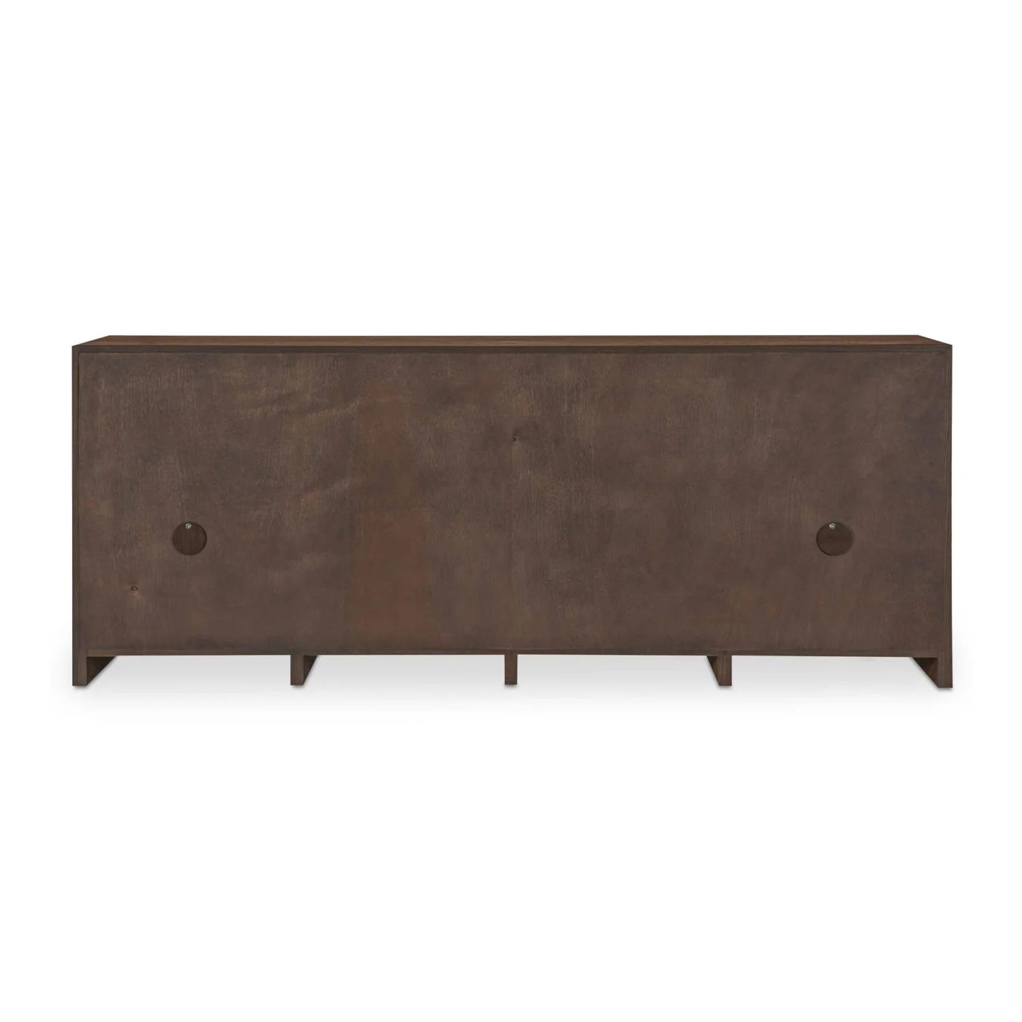 Luxury Brown Oak 4-Door Sideboard European Style for Villa