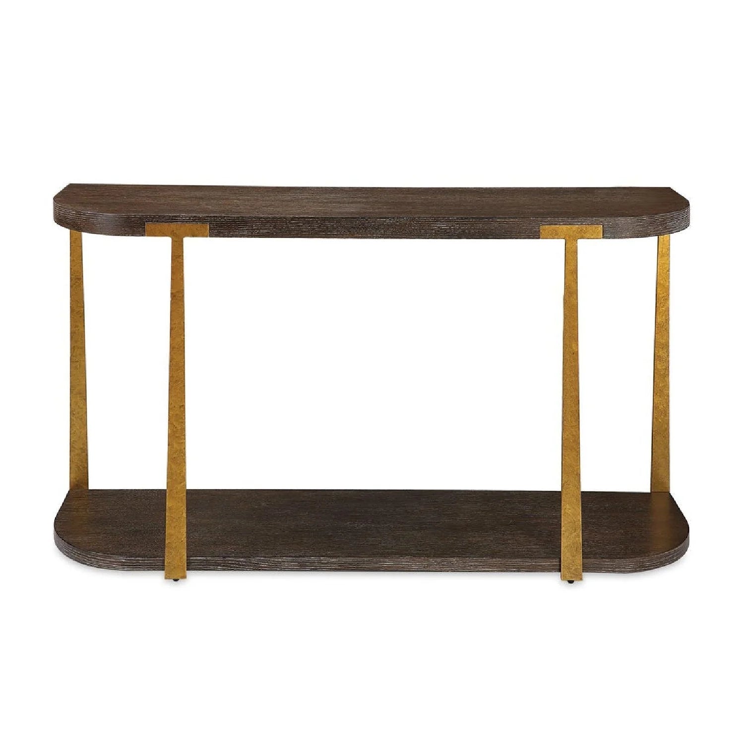 Luxury Brown Oak Console Table Modern Italian Style for Villa
