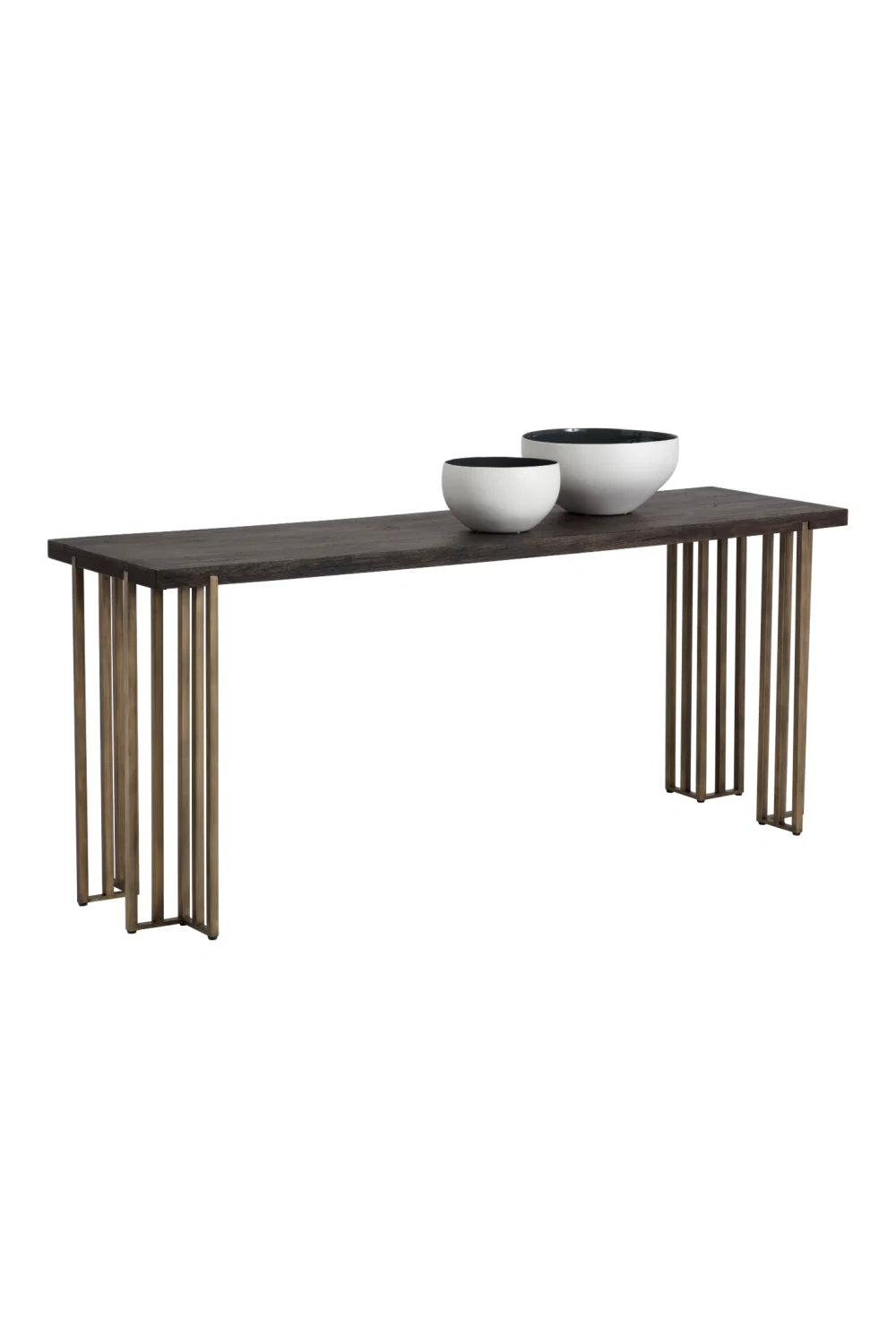 Luxury Brown Oak Console Table Modern Italian Style for Villa