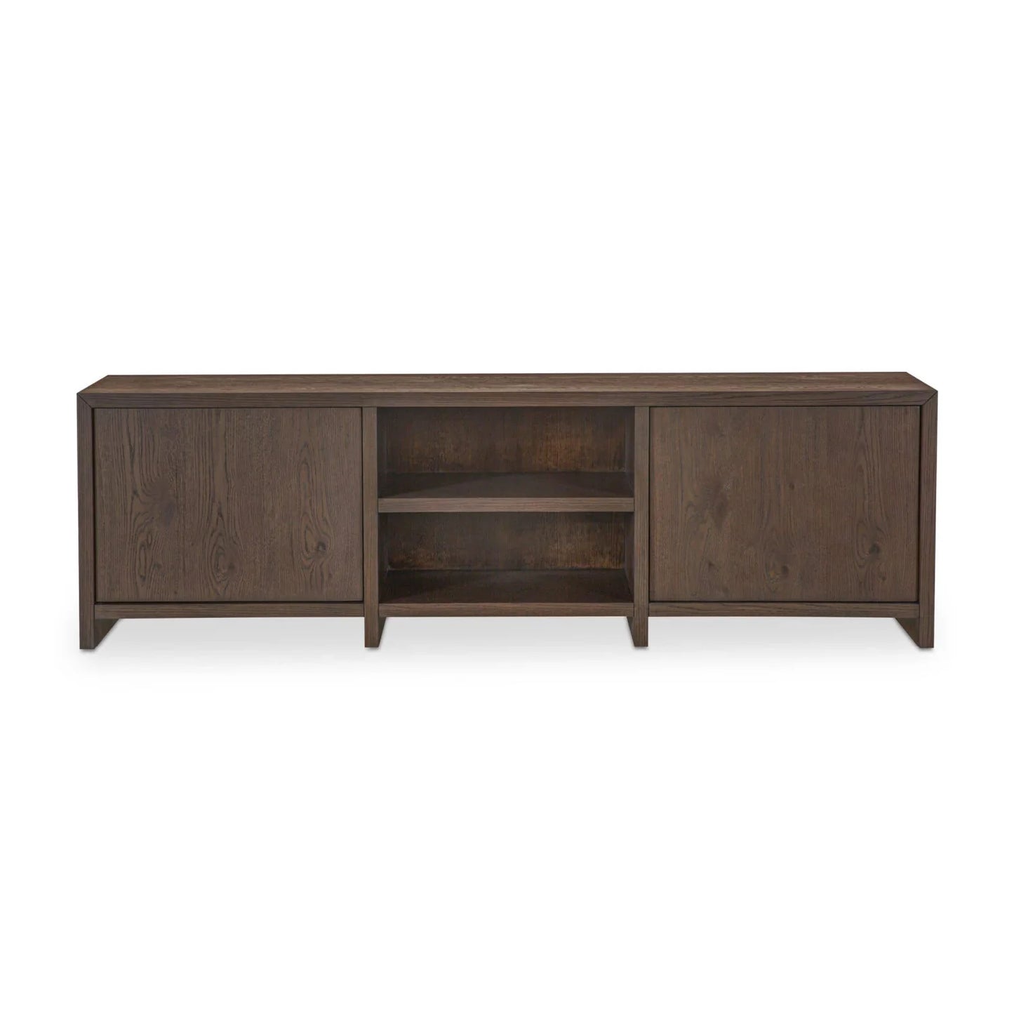 Luxury Brown Oak Media Unit Modern Italian Style for Villa