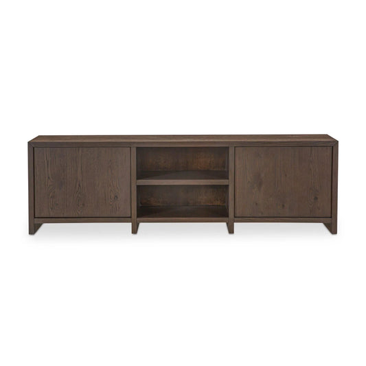 Luxury Brown Oak Media Unit Modern Italian Style for Villa