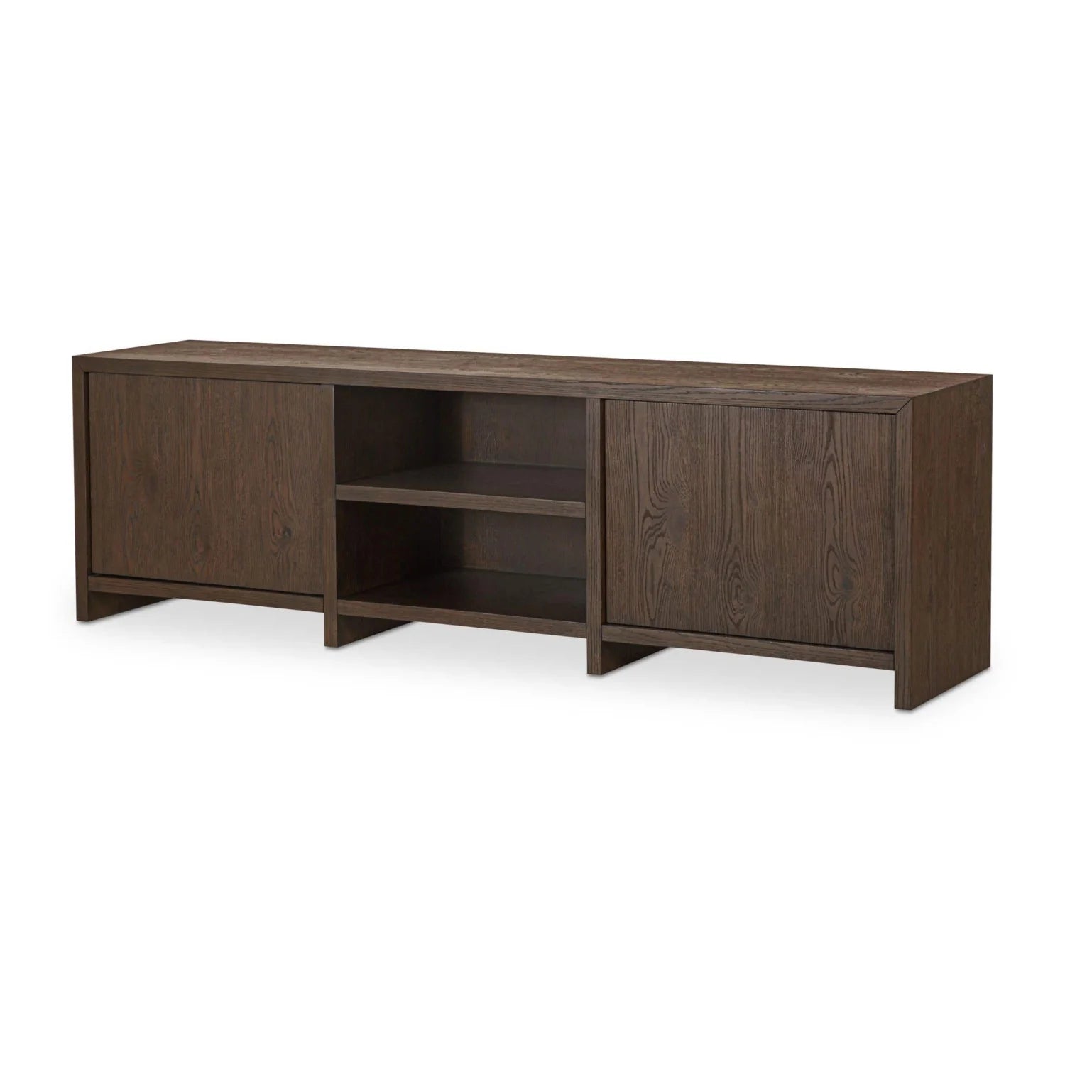 Luxury Brown Oak Media Unit Modern Italian Style for Villa