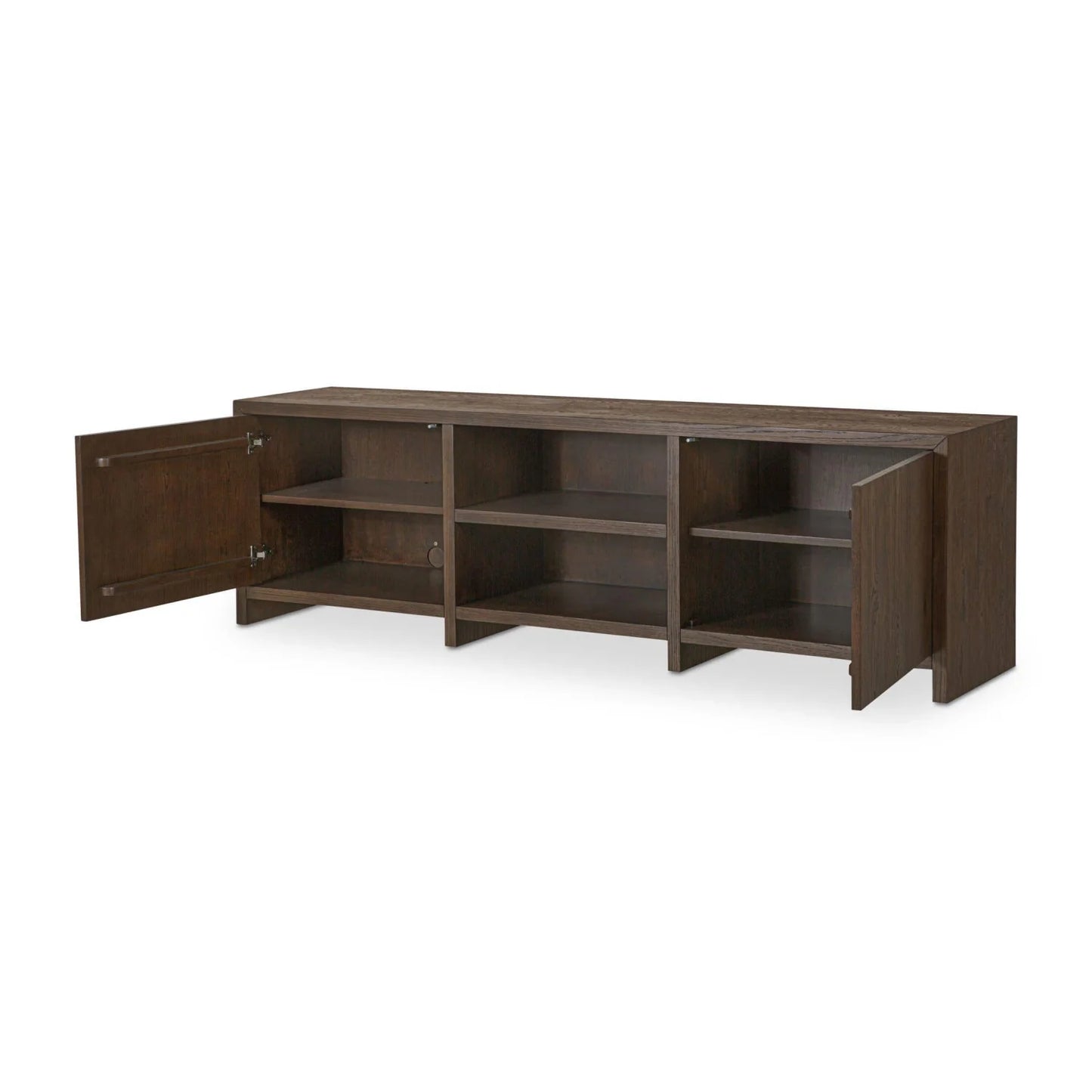 Luxury Brown Oak Media Unit Modern Italian Style for Villa