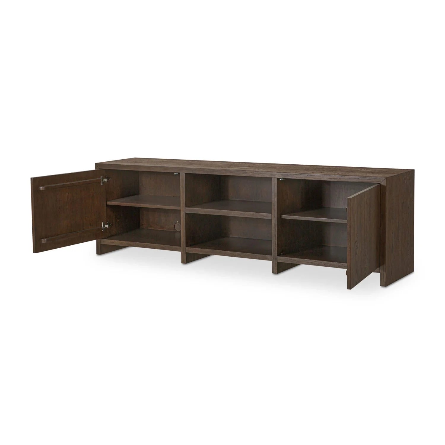 Luxury Brown Oak Media Unit Modern Italian Style for Villa