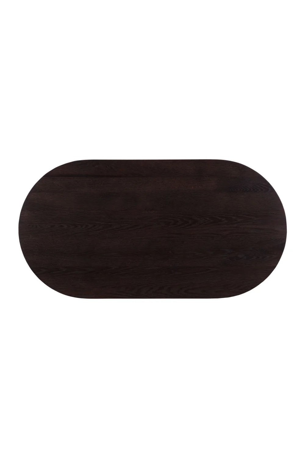 Luxury Brown Oak Oval Coffee Table Modern Italian Style for Villa