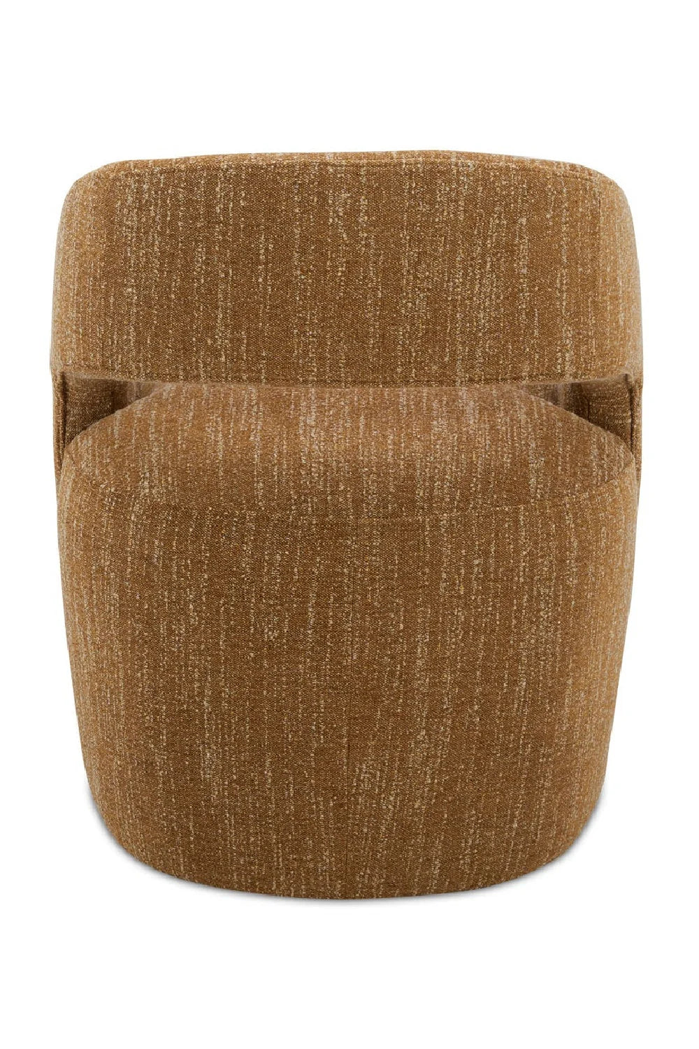 Luxury Brown Open Back Wheeled Modern Dining Armchair European Style for Villa