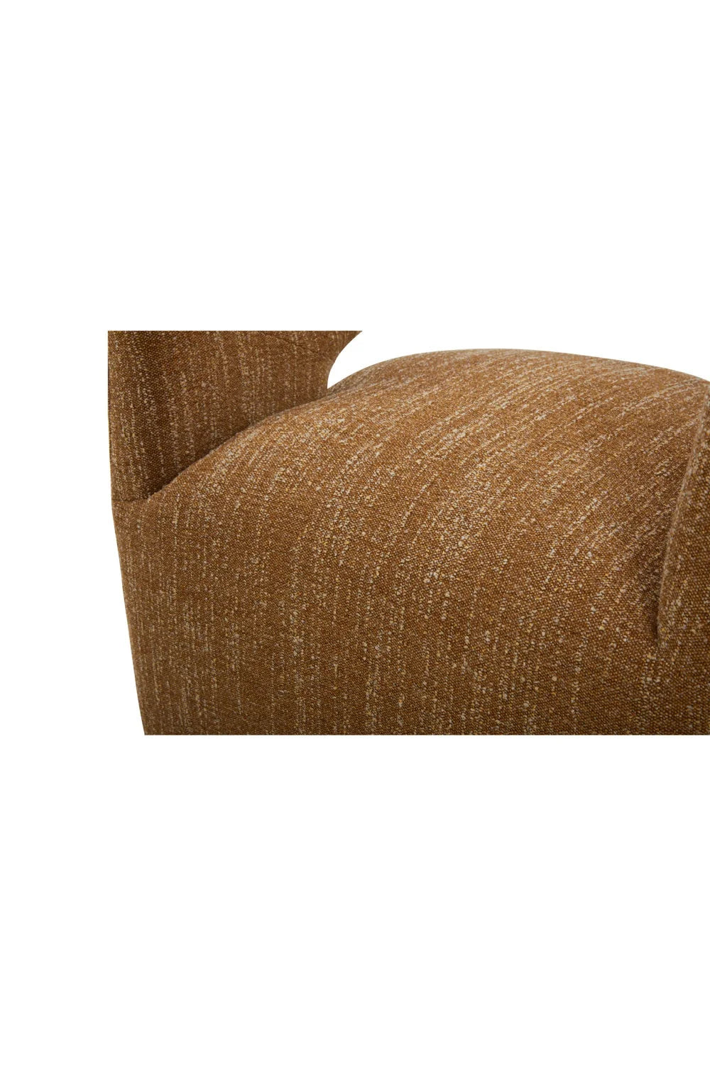 Luxury Brown Open Back Wheeled Modern Dining Armchair European Style for Villa