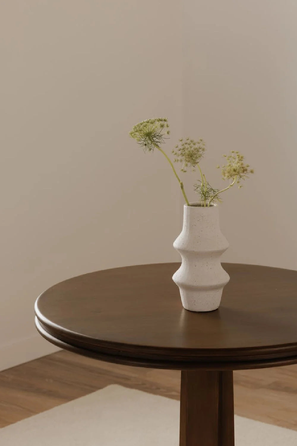 Luxury Brown Pine Pedestal Coffee Table Modern Italian Style for Villa