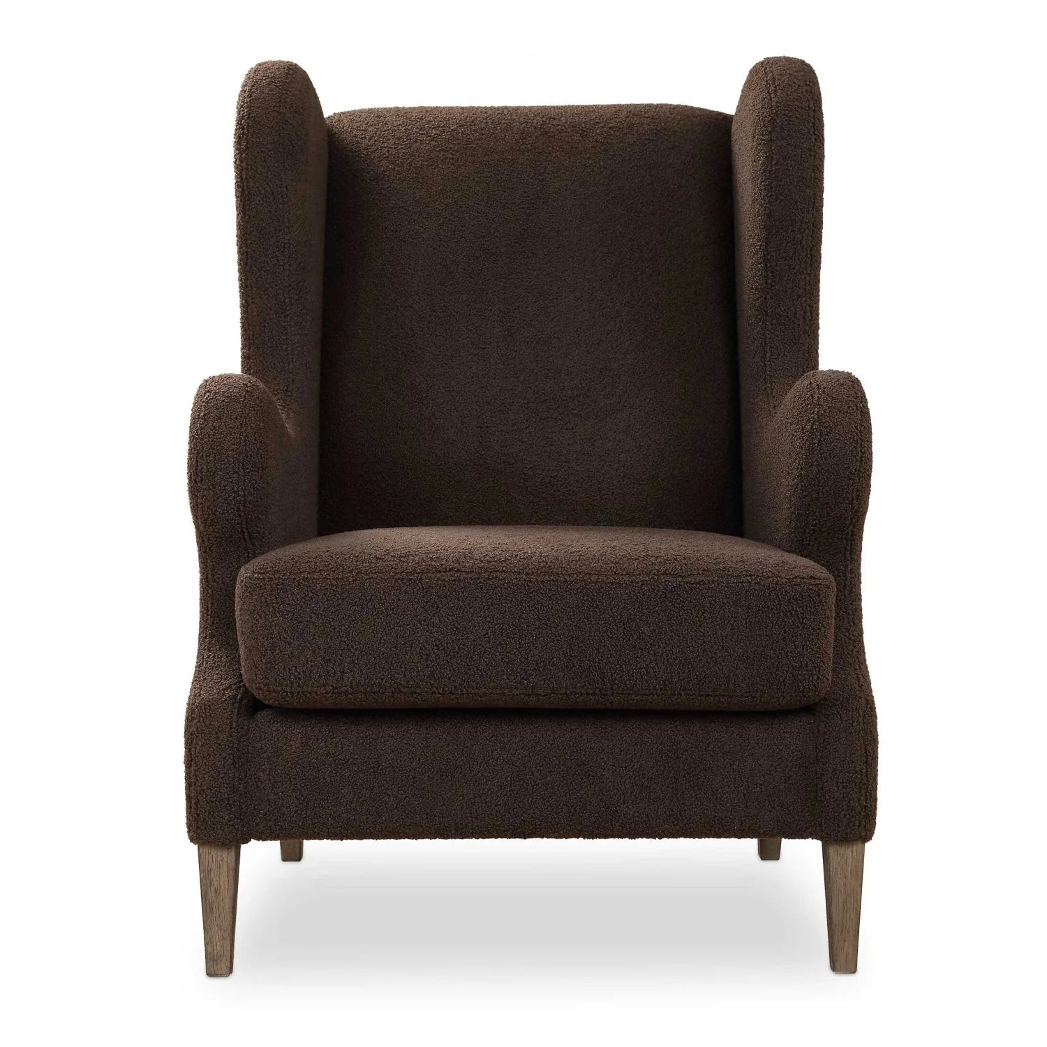 Luxury Brown Shearling Accent Chair European Style for Villa