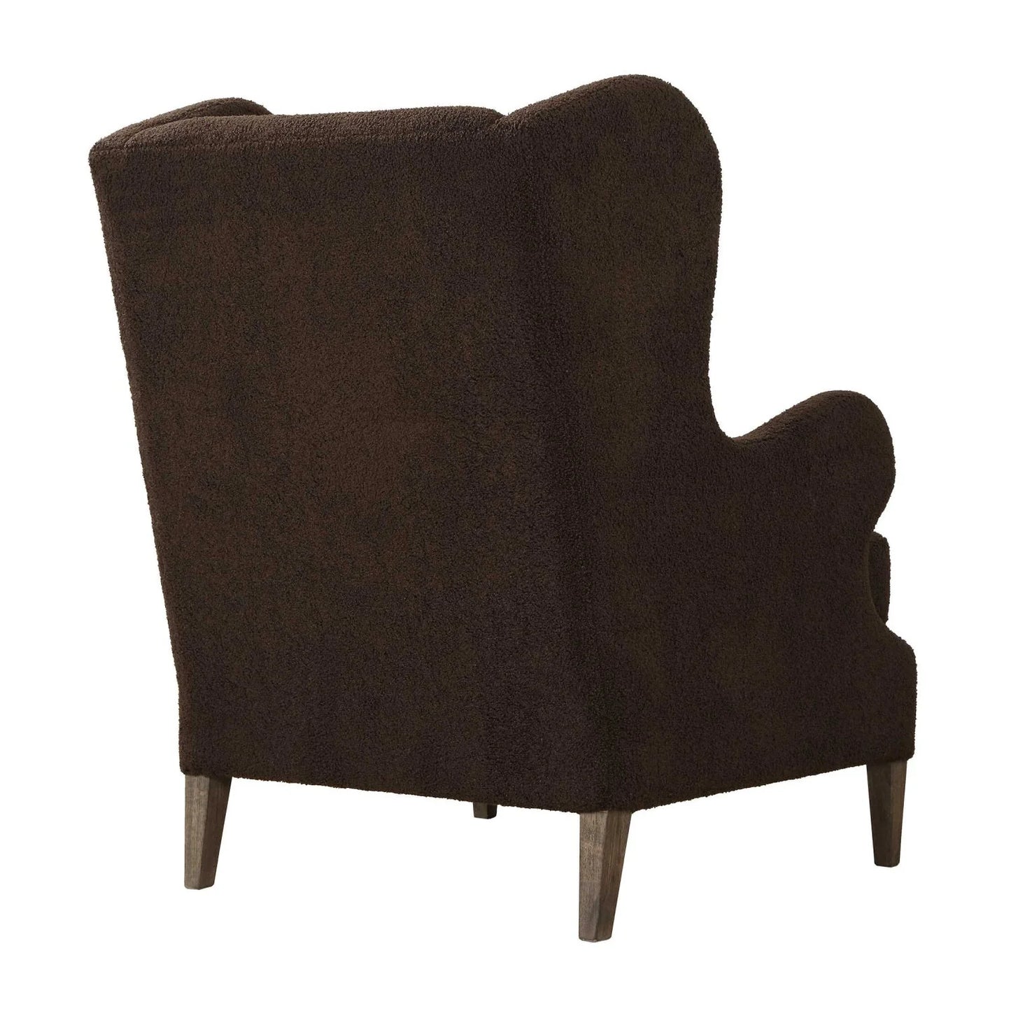 Luxury Brown Shearling Accent Chair European Style for Villa