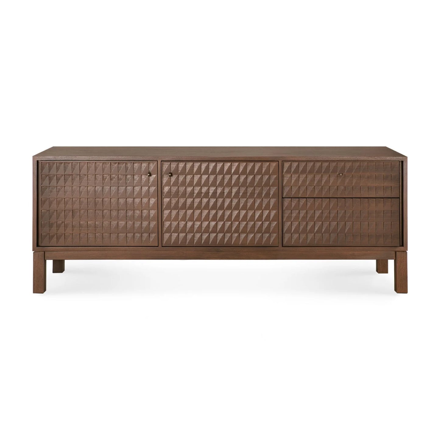 Luxury Brown Teak TV Cabinet Modern Italian Style for Villa