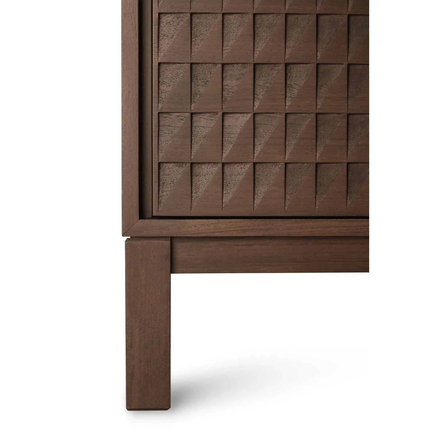 Luxury Brown Teak TV Cabinet Modern Italian Style for Villa