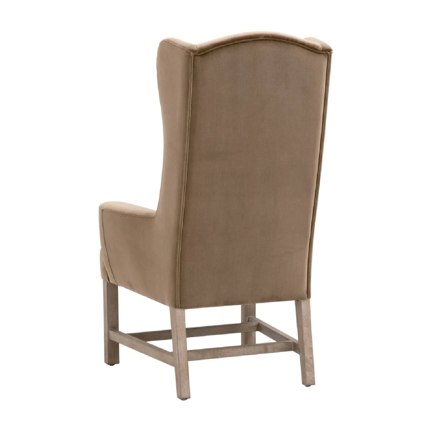 Luxury Brown Velvet High Back Accent Chair Modern Italian Style for Villa