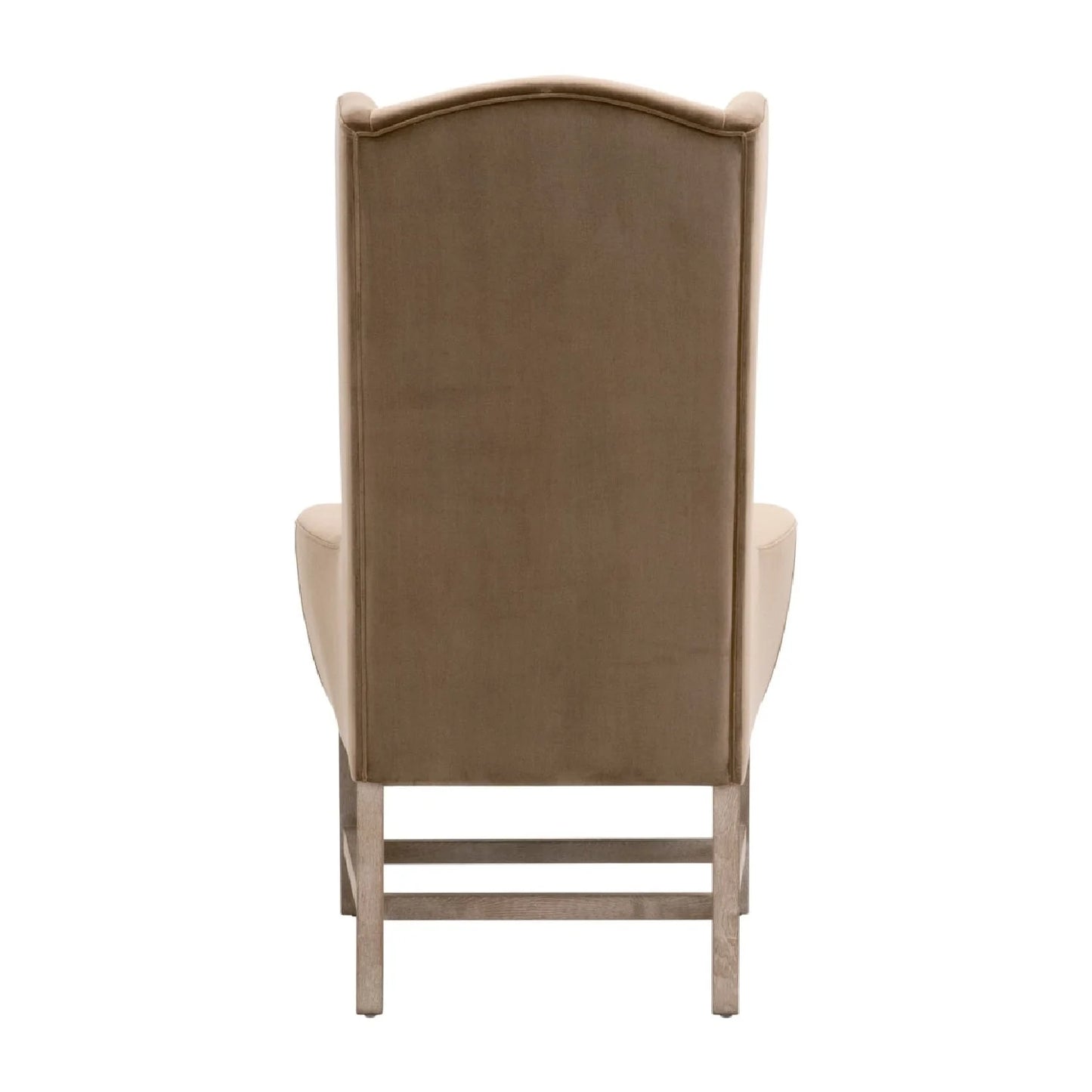 Luxury Brown Velvet High Back Accent Chair Modern Italian Style for Villa