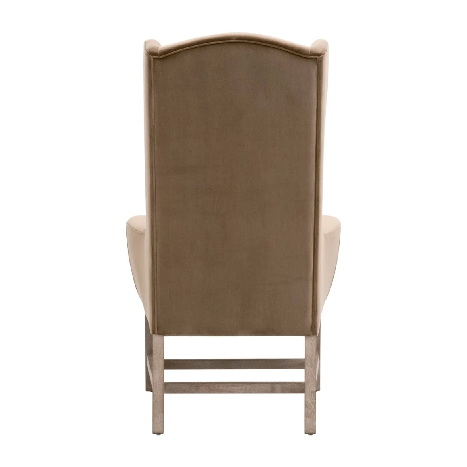 Luxury Brown Velvet High Back Accent Chair Modern Italian Style for Villa