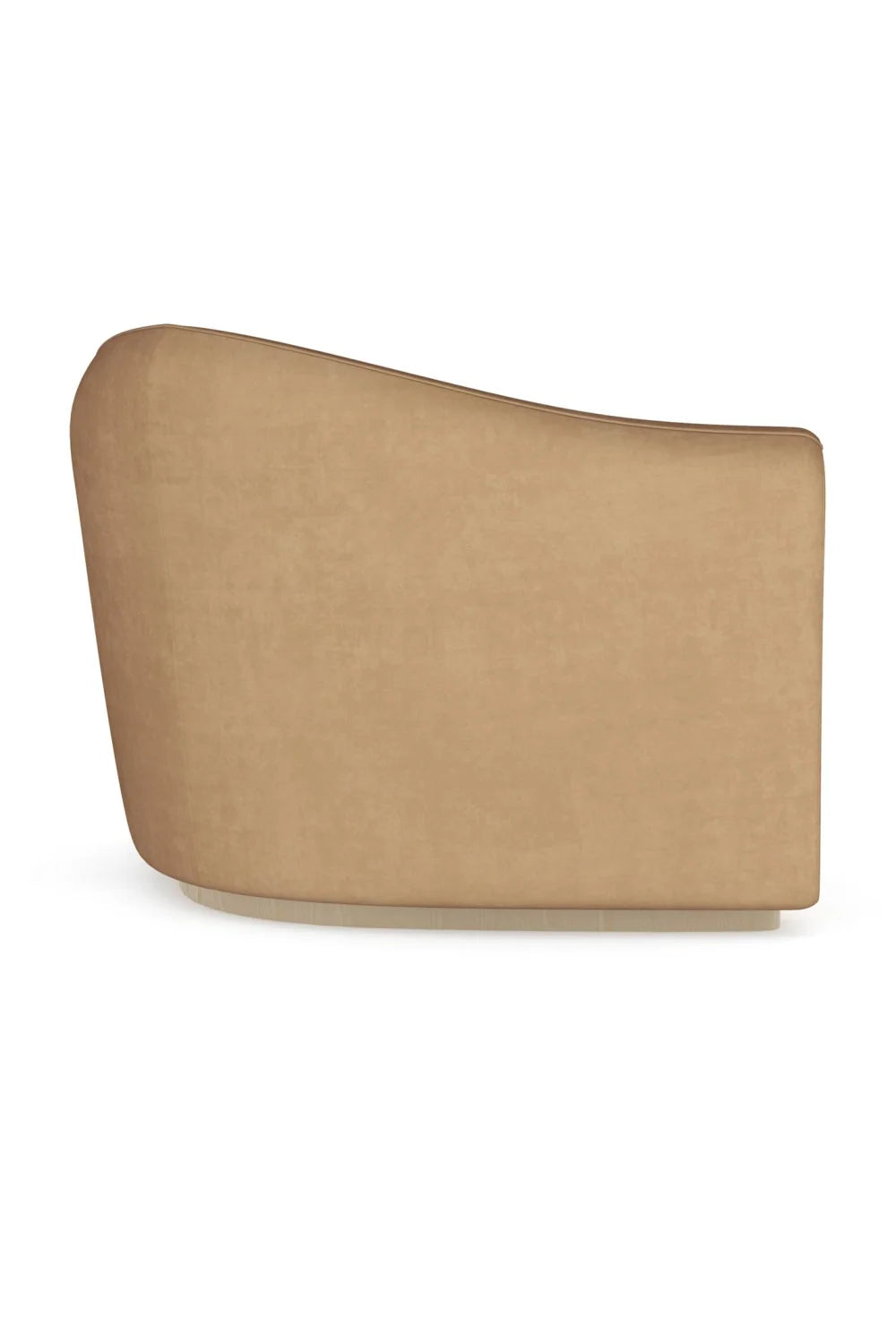 Luxury Brown Velvet Wedge Sofa Modern Italian Style for Villa