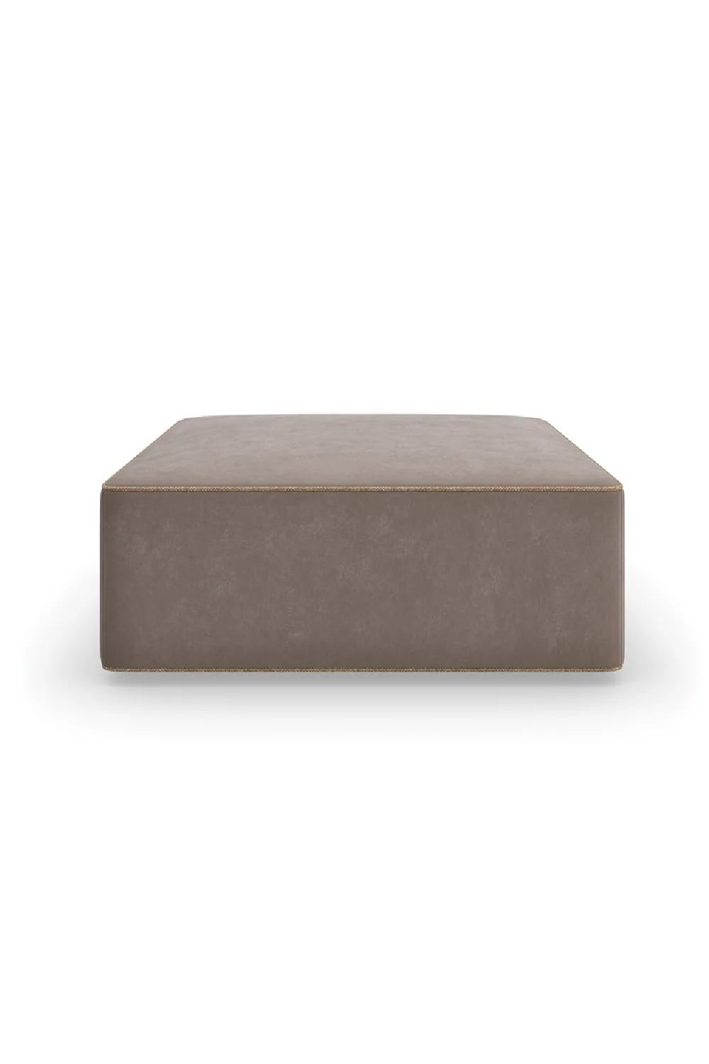 Luxury Brown Welted Sectional Sofa Modern Italian Style for Villa