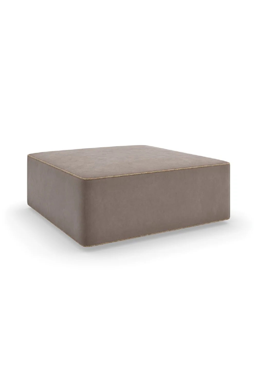 Luxury Brown Welted Sectional Sofa Modern Italian Style for Villa